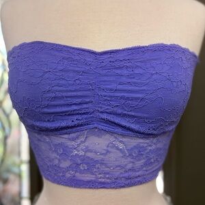 PINK Victoria’s Secret Purple Lace Bandeau Size Large